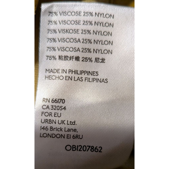 Women's Anthropologie Mustard Velvet Long Sleeve Dress XS (Oversized) - Picture 10 of 11